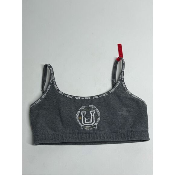 PINK Victoria's Secret Other - Victoria's Secret Team Pink University gray sports bra adjust straps Sz M